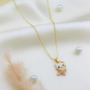 White Diamond Cat Chain Pendant