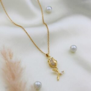 Golden Rose Chain Pendant