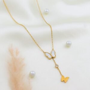 Butterfly Crystal Chain Pendant