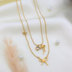 Bow Brilliance Chain Pendant