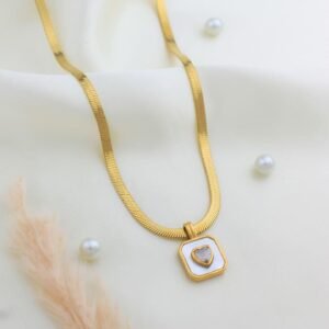 Box Heart Chain Pendant