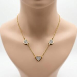 Triple Heart Sparkle CHAIN PENDANT