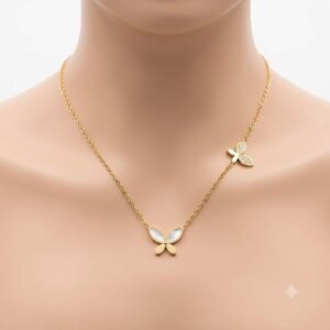 DUAL BUTTERFLY CHAIN PENDANT