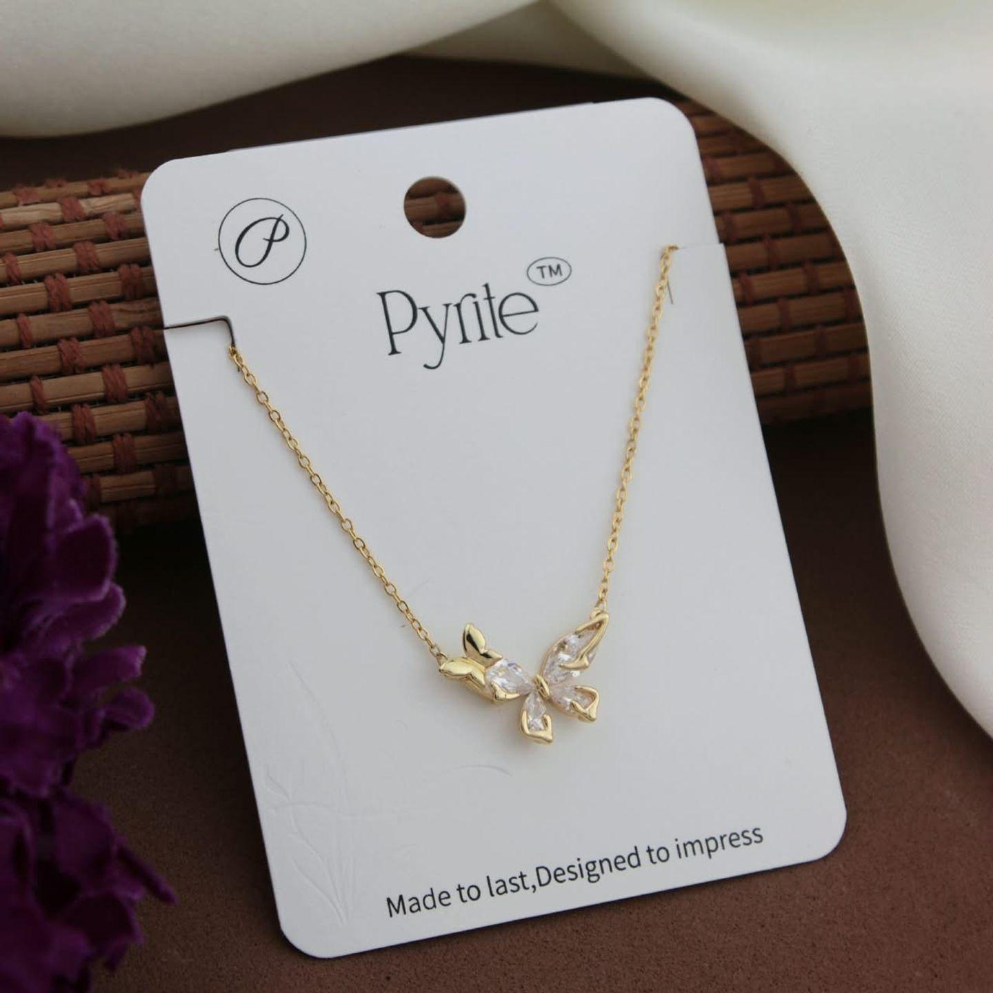Graceful Butterfly Diamond Chain Pendant