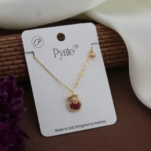 Red Stylish Gold Chain Pendant