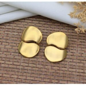 Plated Abstract Statement Earrings