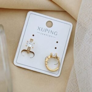 Diamond Earrings (Rose Gold + Pink)