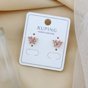 Mini Butterfly Earrings (Gold + Black)