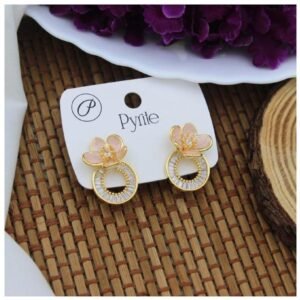 Flower Ring Earrings – Pink