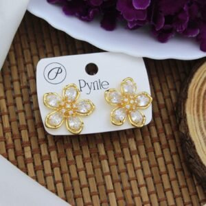 Diamond Flower Earrings
