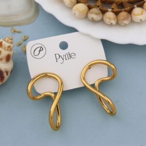 Modern Arc Gold Earrings