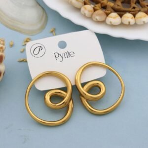Golden Spiral Statement Earrings