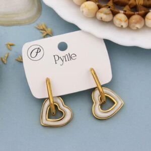 Gold Heart Hoop Earrings