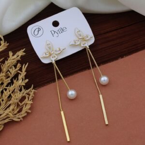 White Butterfly Diamond Earrings