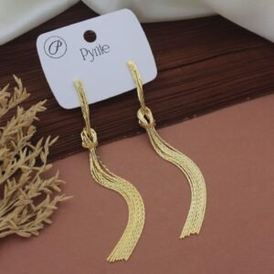 Knotted Drop Tassel Earrings
