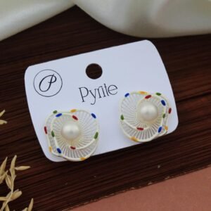 Swirl Enamel Stud Earrings