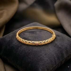 Royal Jaali CZ Copper Kada