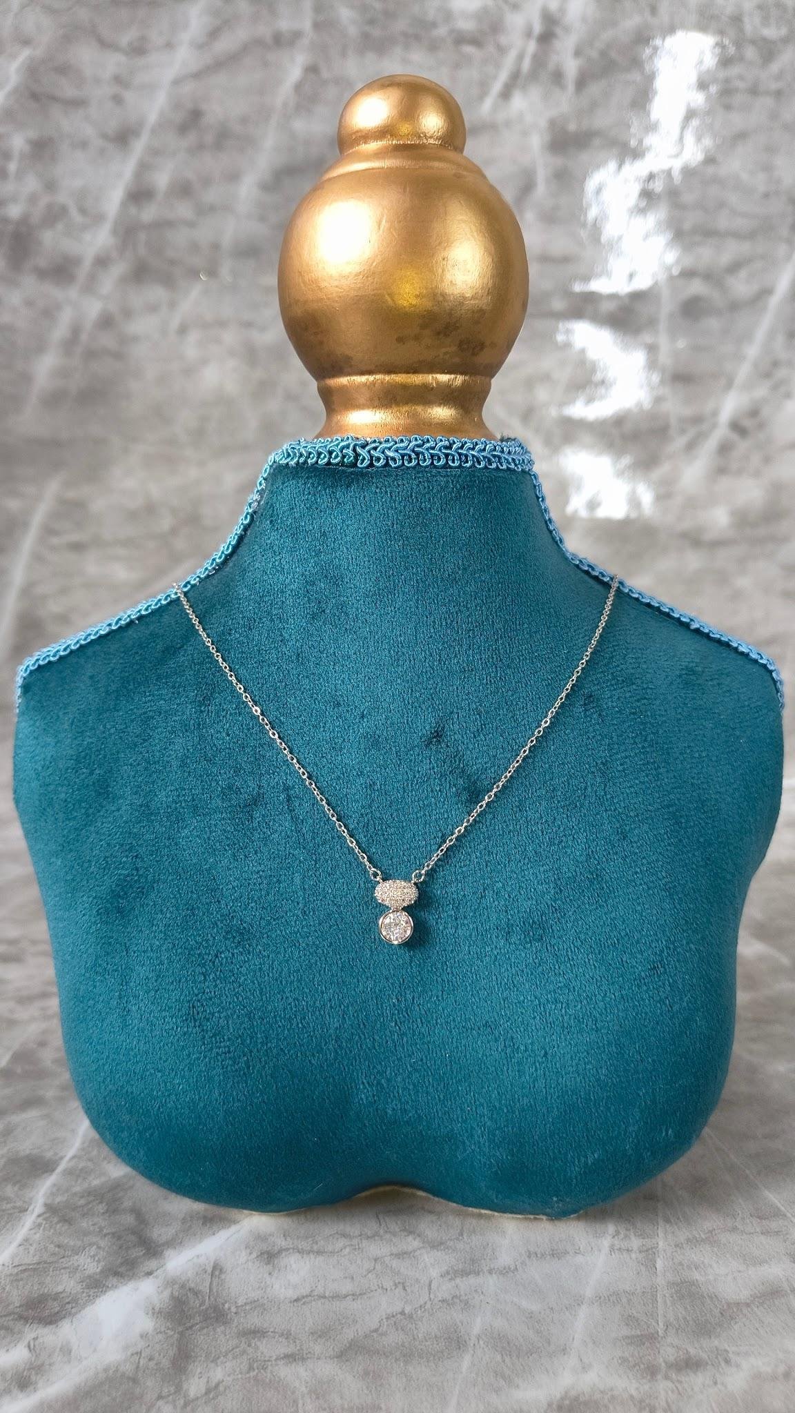 Spellbinding Floral Diamond Chain Pendant (Silver) - Image 2
